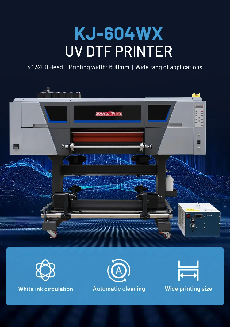 All in one inkjet 2 in 1 A3 A4 60cm roll to roll uv dtf sticker flatbed machine uv dtf printer with laminator