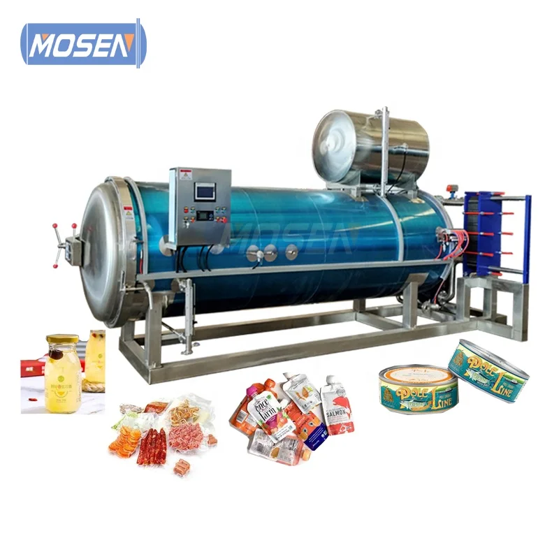Industrial steam fish seafood retort autoclave for canned food