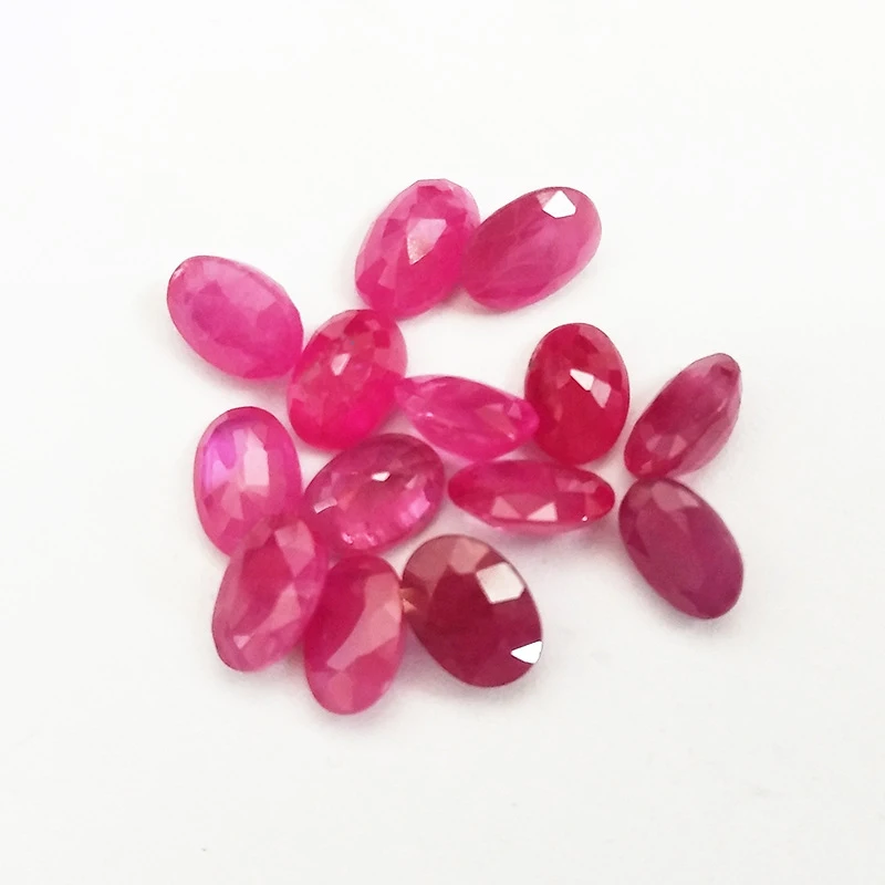 MEDBOO Fashion Jewellery Factory Myanmar Unheated Oval Cut Real Natural Unheated Ruby Gems Loose Gemstones For Jewelry Making