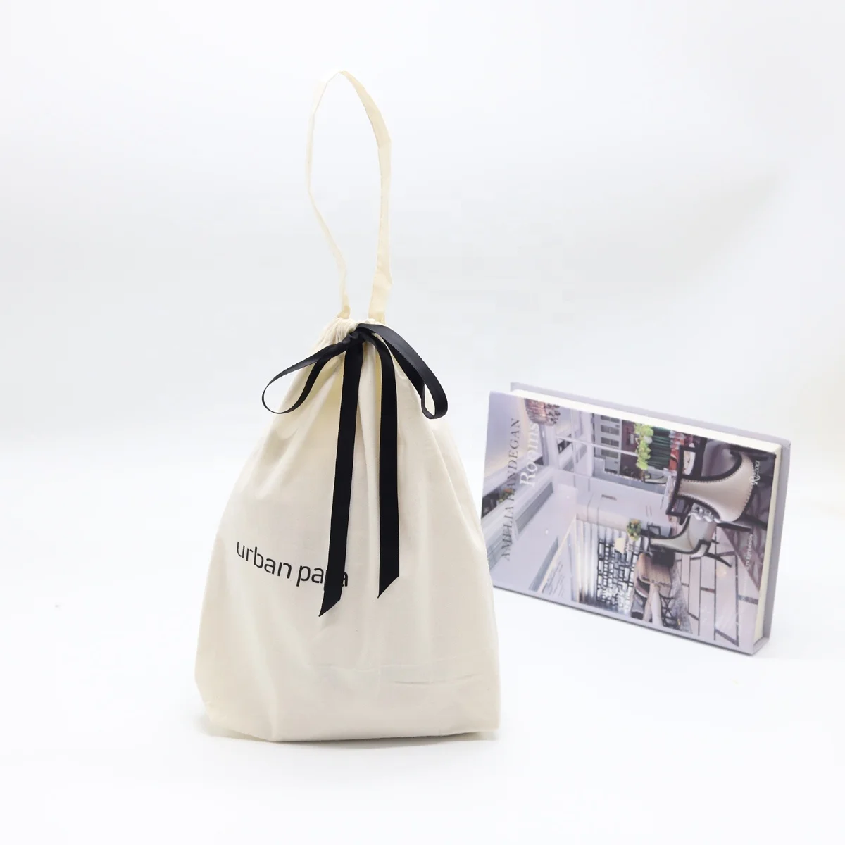 Муслиновая Хлопковая Сумка-тоут на завязках, саквояж для обуви, сумочка для косметики, натуральный переработанный мешок для покупок из пыли и хлопка, подарок