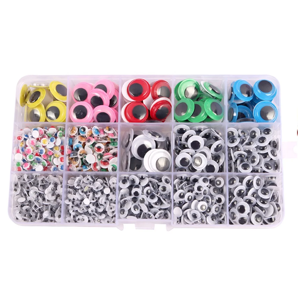 1620pcs Googly Wiggle Eyes Self Adhesive for Craft Sticker Multi Colors and Sizes DIY