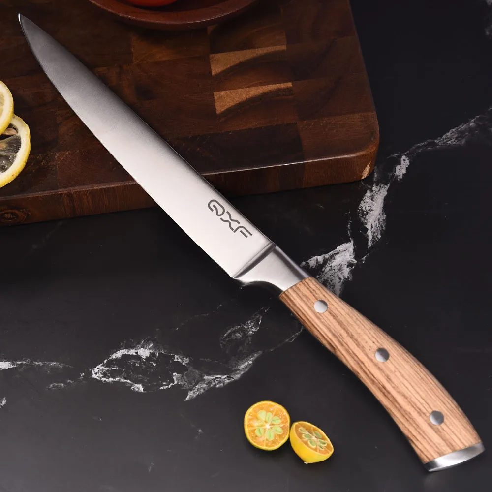 Hot Selling Steel Kitchen Knife New Design Cleaver Knife Carving Knife with Zebra Wood Handle