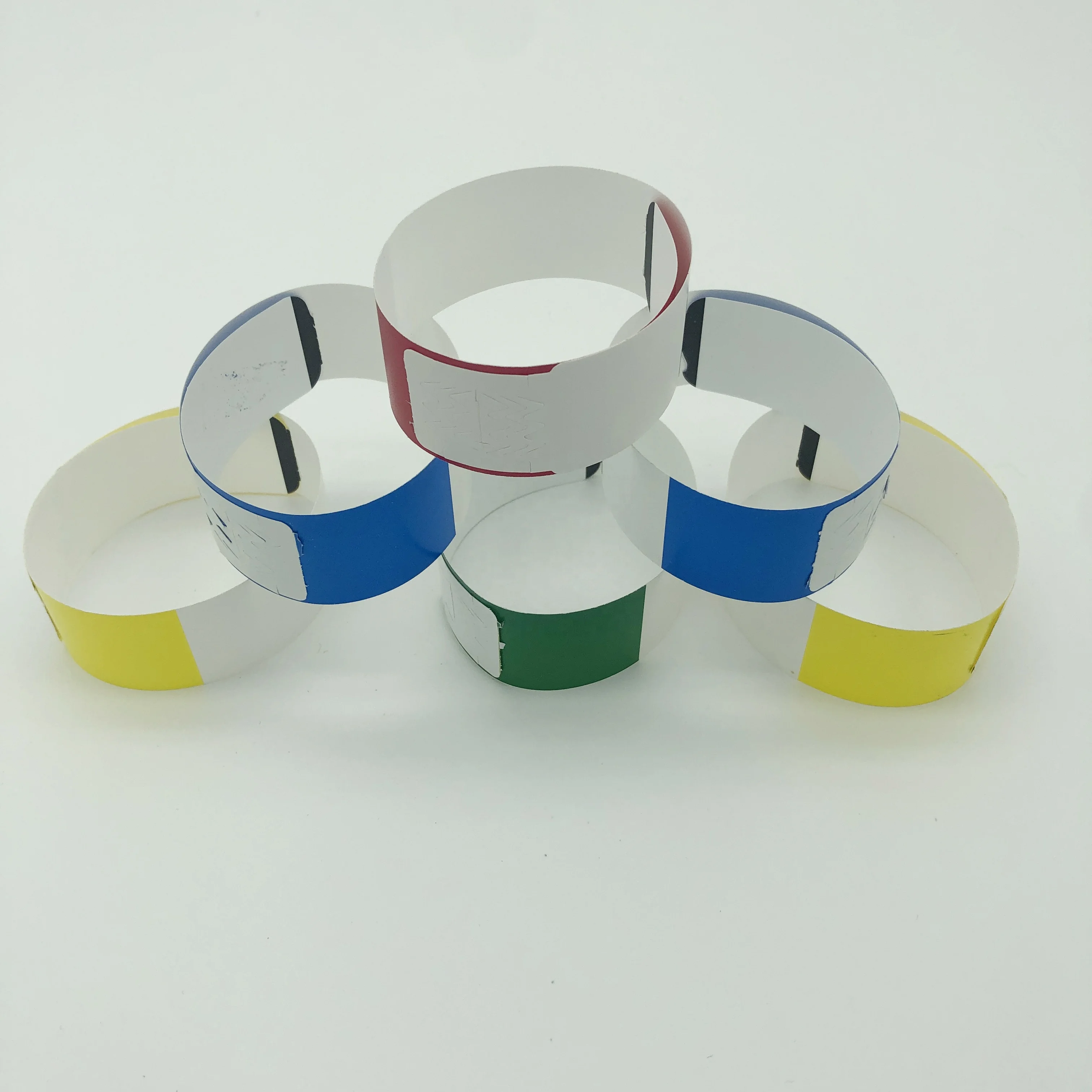 CMYK direct thermal printing paper Bracelet disposable  waterproof wristband on roll customized manufacturer