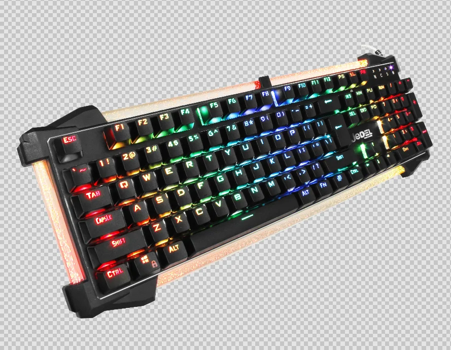 JEDEL Gaming Mechanical Keyboard 87key RU/US  Fashion Wired Keyboard Anti-ghosting RGB/ Mix Backlit LED USB For Gamer PC Laptop
