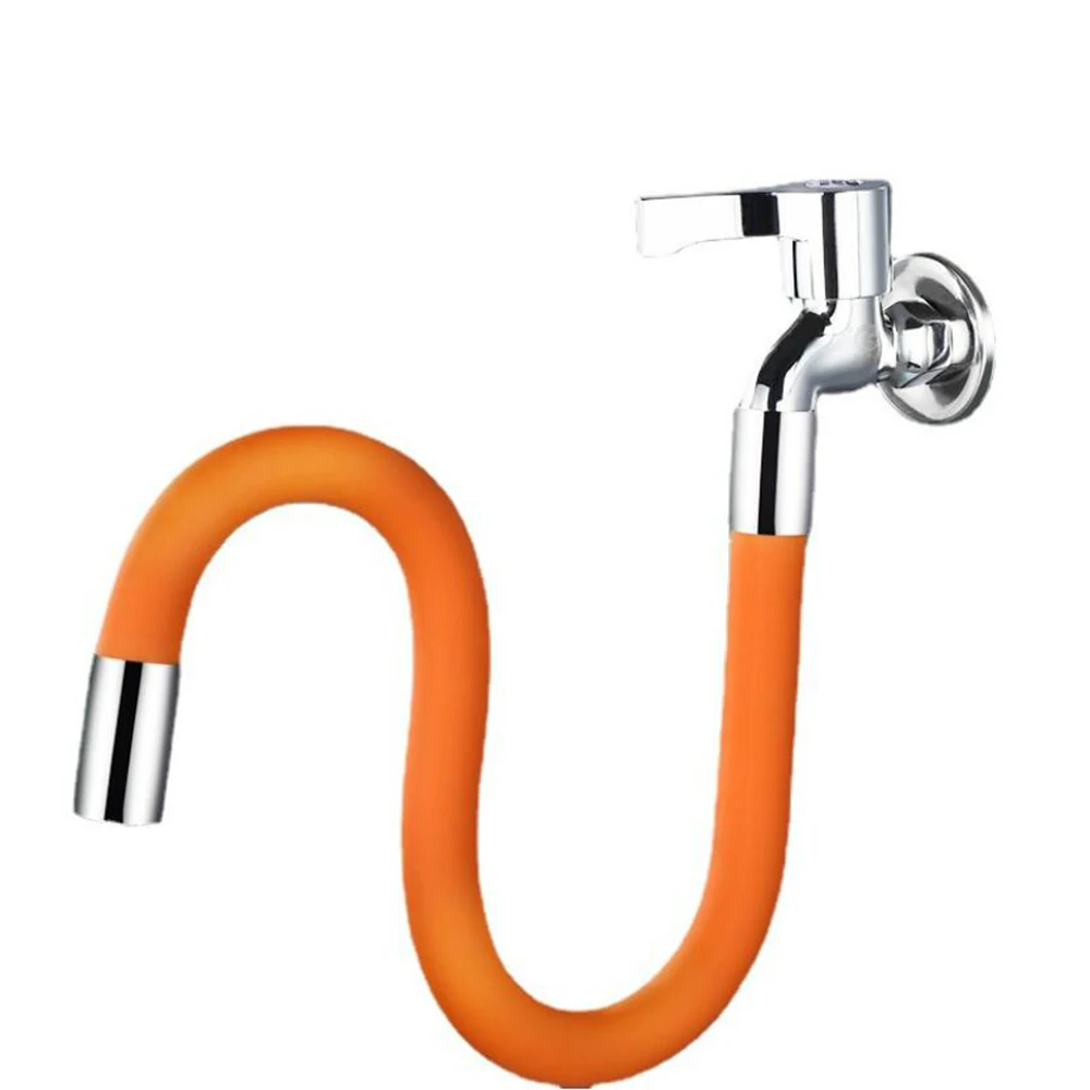 Bathroom and Balcony Use Water Faucet Silicone Material 360 degree Rotatable Faucet Extension Hose