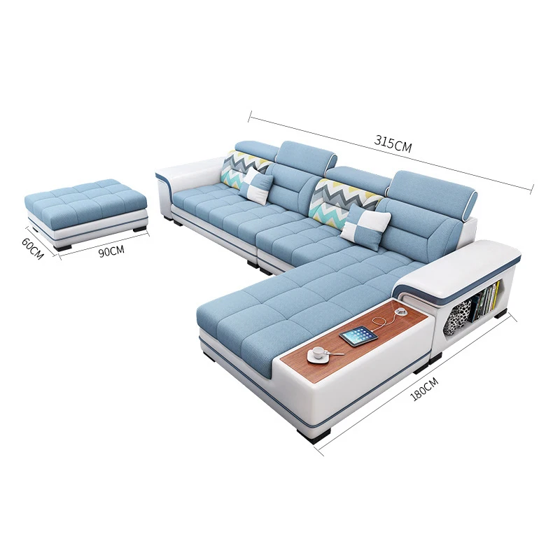 Factory direct sale modernos modern small multifunction massage living room furniture sets sofa