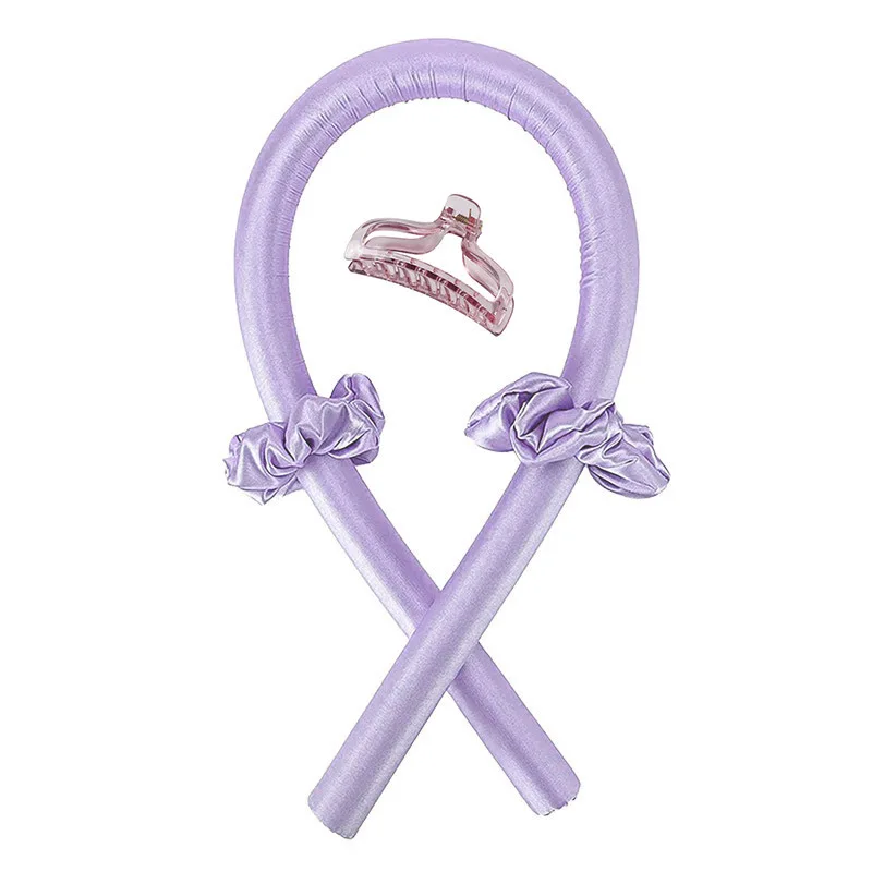 Best-selling foam plus steel wire lazy curling stick with clip heat-free sleeping curls large intestine hair ring curler set