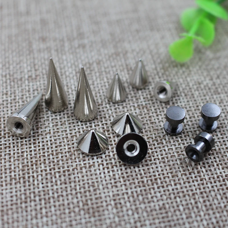 manufacturer brass metal cone shape flat head screw rivet for leather