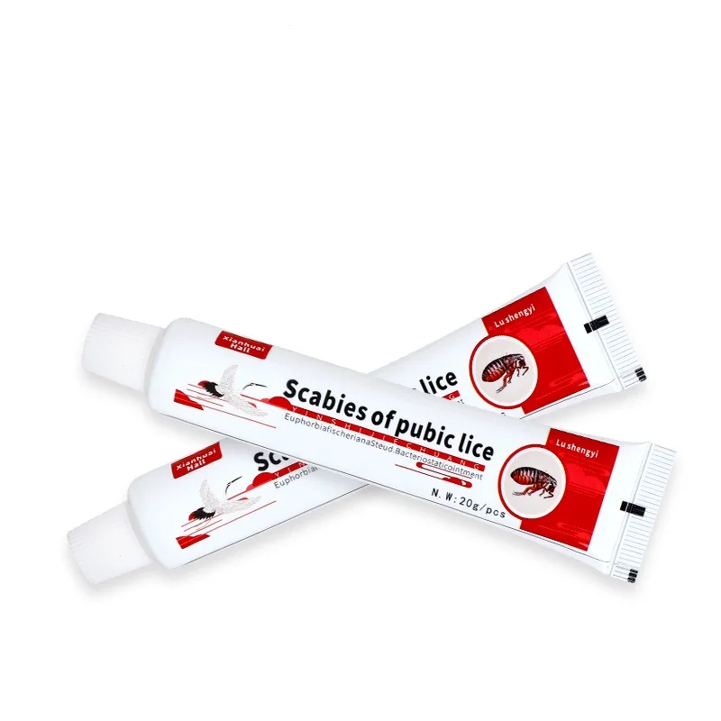 Pubic Lice Herbs Antibacterial Cream Treatment Scabies Mite Psoriasis Anti-itching Ointment Head Lice Removal Skin Care