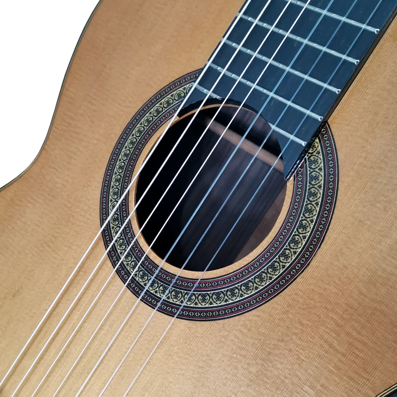 Aiersi handed professional all solid cedar top 7-string nylon string spanish classical guitar for sale