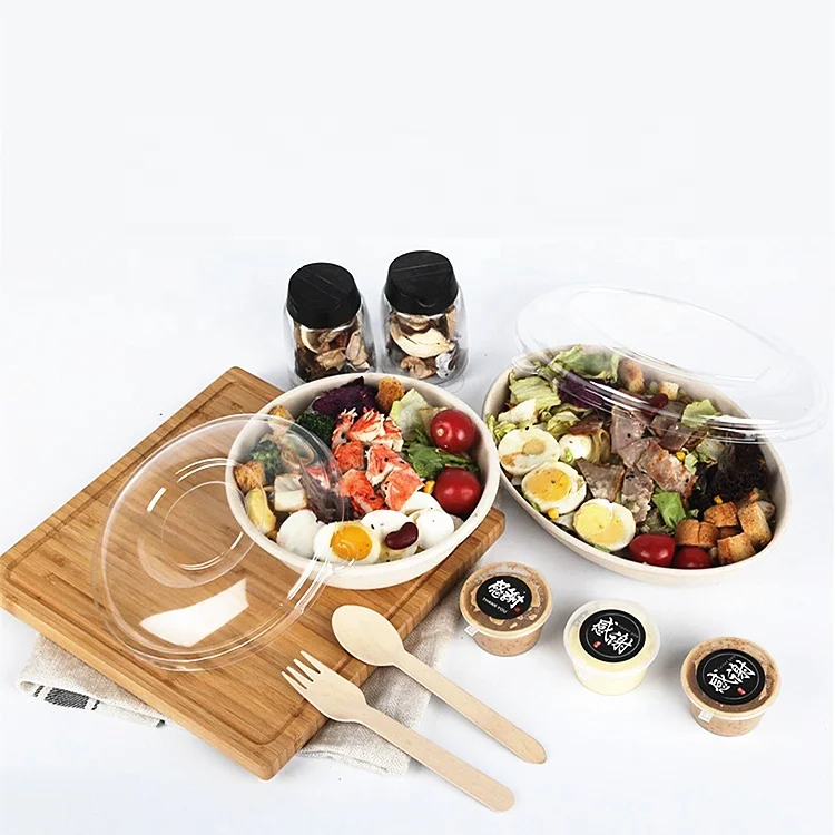 
disposable biodegradable round plate with lid 