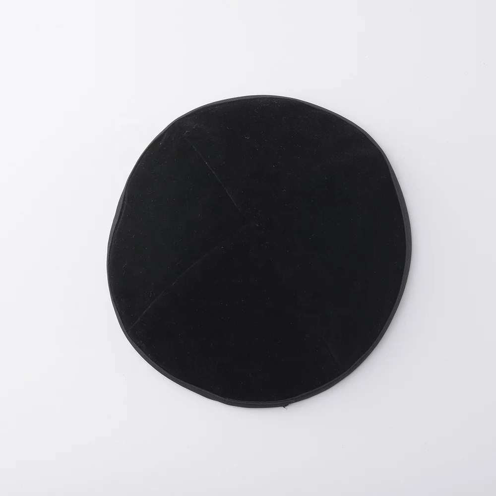 Оптовая продажа дешевый логотип на заказ Еврейский Бархат kippah вышивка и печать