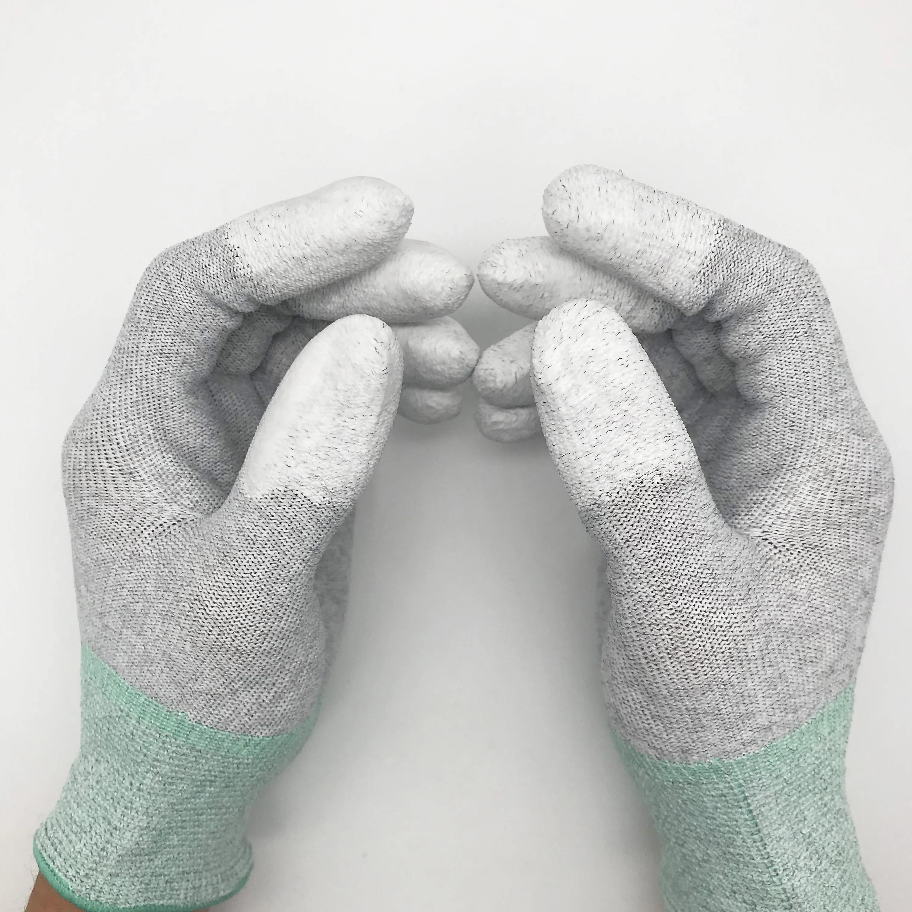 Manufacturer Anti Static Gloves Esd,Lint Free Polyester Pu Top Fitted Carbon Fiber White Esd Anti-static Working Gloves