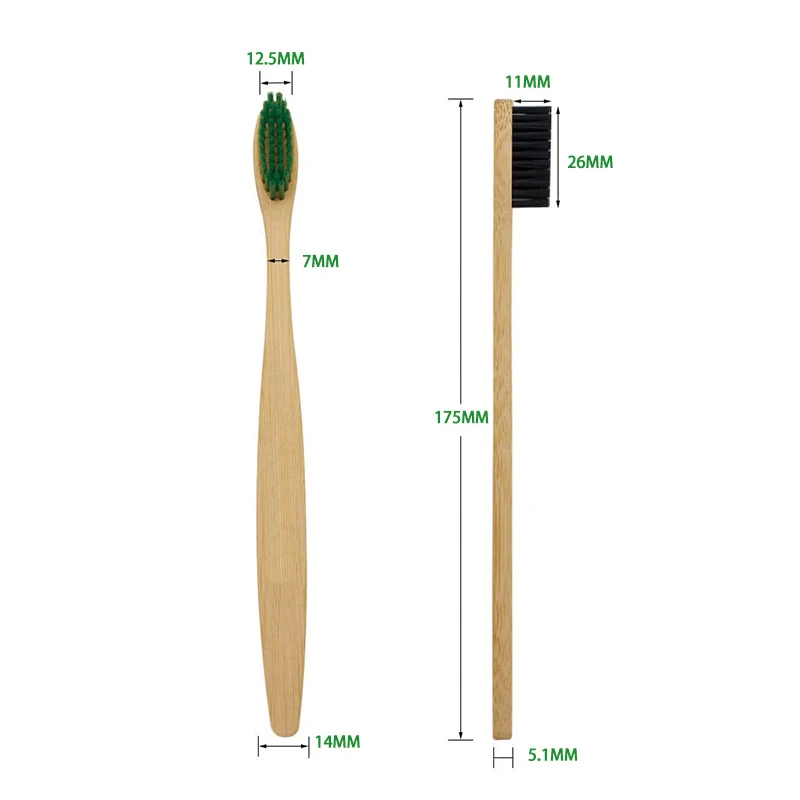100% organic biodegradable carbon bamboo toothbrush