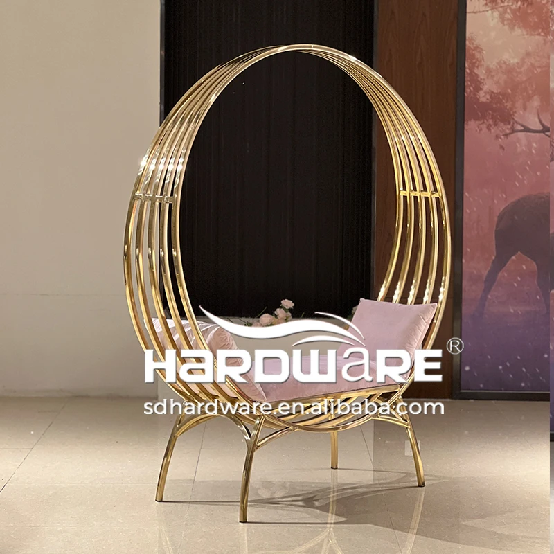 Gold Wedding Bride And Groom Royal King And Queen Throne Banquet Chair