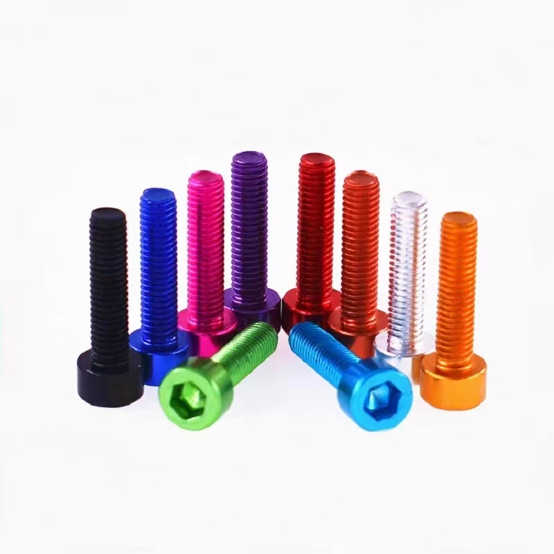 Aluminum Allen bolt M3 M4 M5 M6 Colorful Aluminum Alloy Hex Socket  Screw Bolts