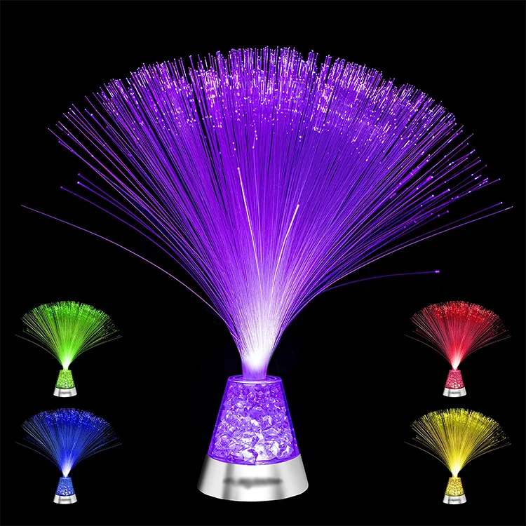 UK Multi-color Relieves Stress Changing Fiber Optic Lamp Sensory Lights Fiber for Children Autism Christmas Gift