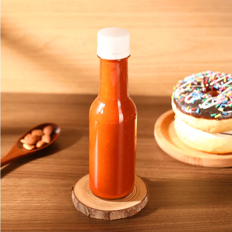 Factory 150ml  Fruit Jam BBQ Original Ketchup Paste Mustard Salad Dressing 5 oz Glass Bottle with Tamper Evident Screw Lid
