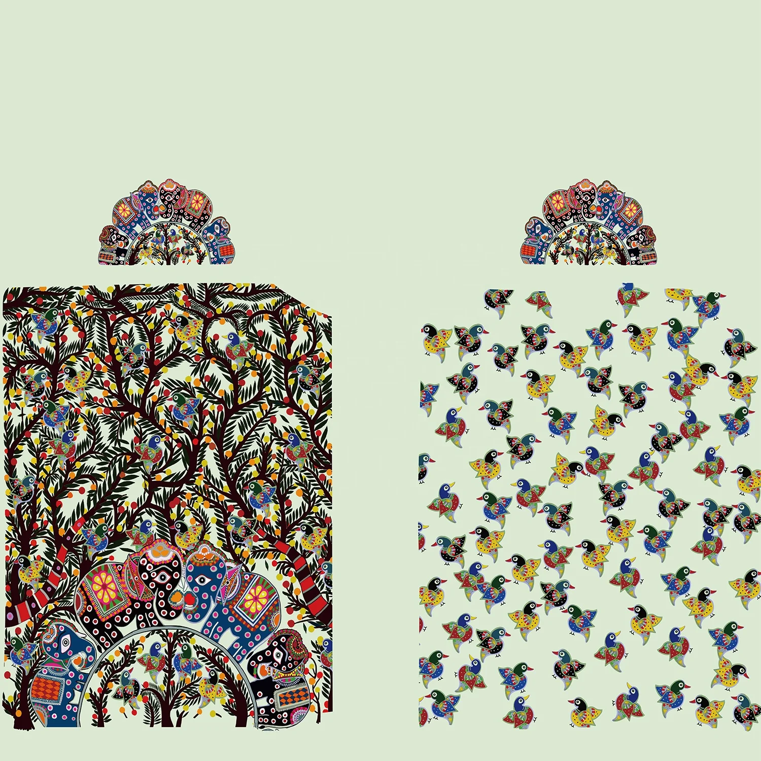 
Jungle silk satin women blouses 100%silk digital print women sleepwear new design style women silk pajamas robe 