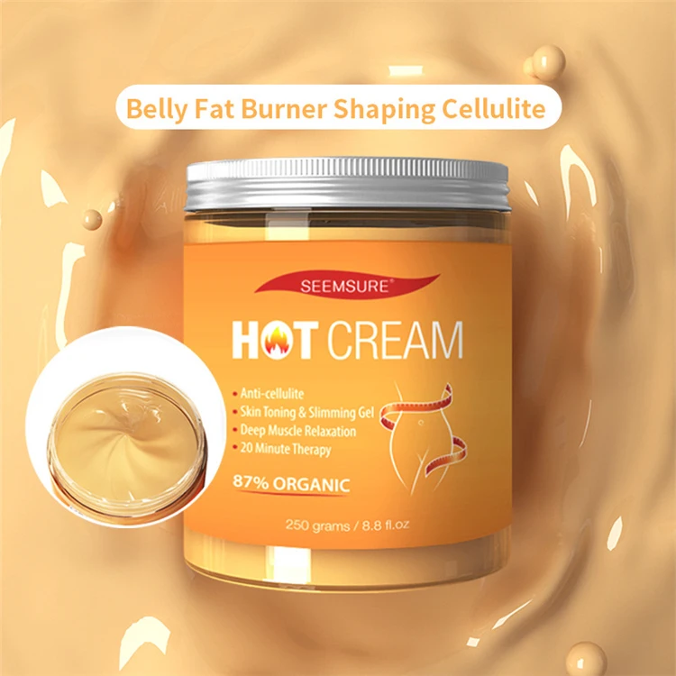New arrival Natural Organic Body Weight Loss Belly Fat Burner Shaping Cellulite Burning Sweat Hot 250g Slimming Cream