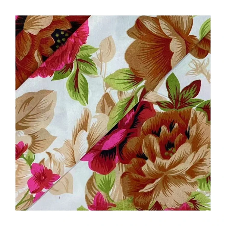 Fabric roll 3d disperse print floral print 100% micro fiber polyester twill fabric manufacturer
