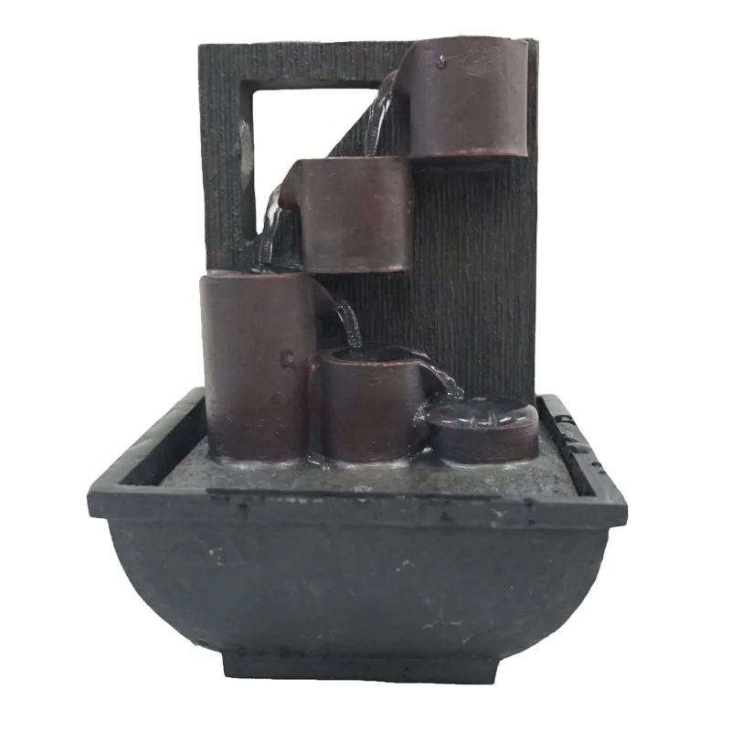 fashion gift resin decorative items home decoration mini tabletop water fountain