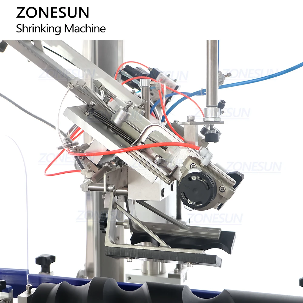 ZONESUN ZS-SXRS1 Full Automatic Wine Bottle PVC Film Capsule Cap Sleeve Heat Shrinking Wrapping Sealing Machine