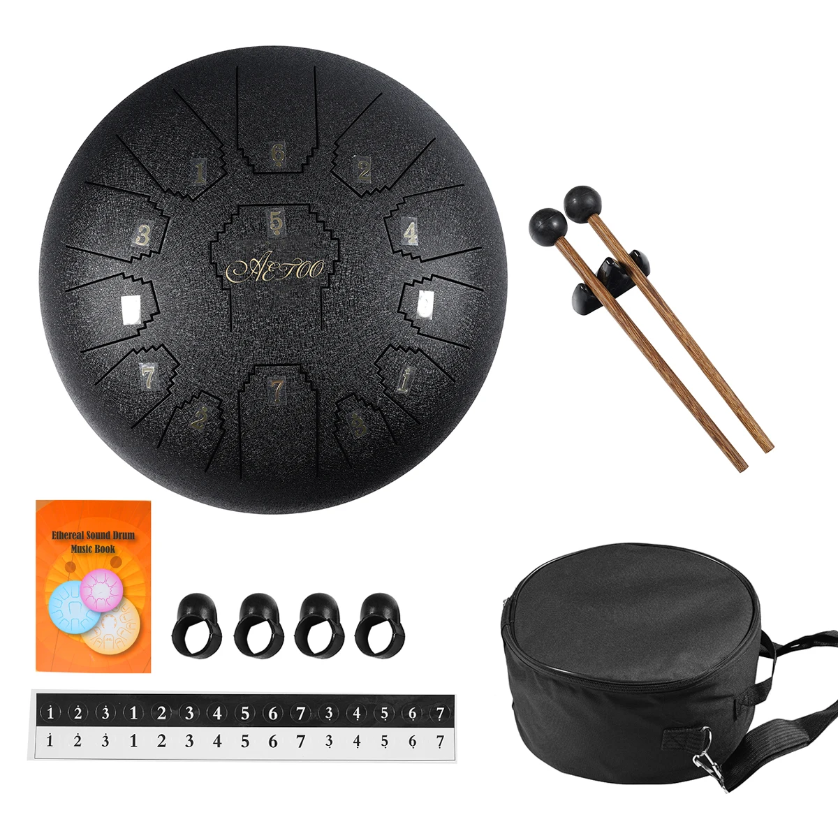 
hangdrum handpan steel tongue drum 12 inch handpan 13 notes handpan drum mandolin instrument musical 