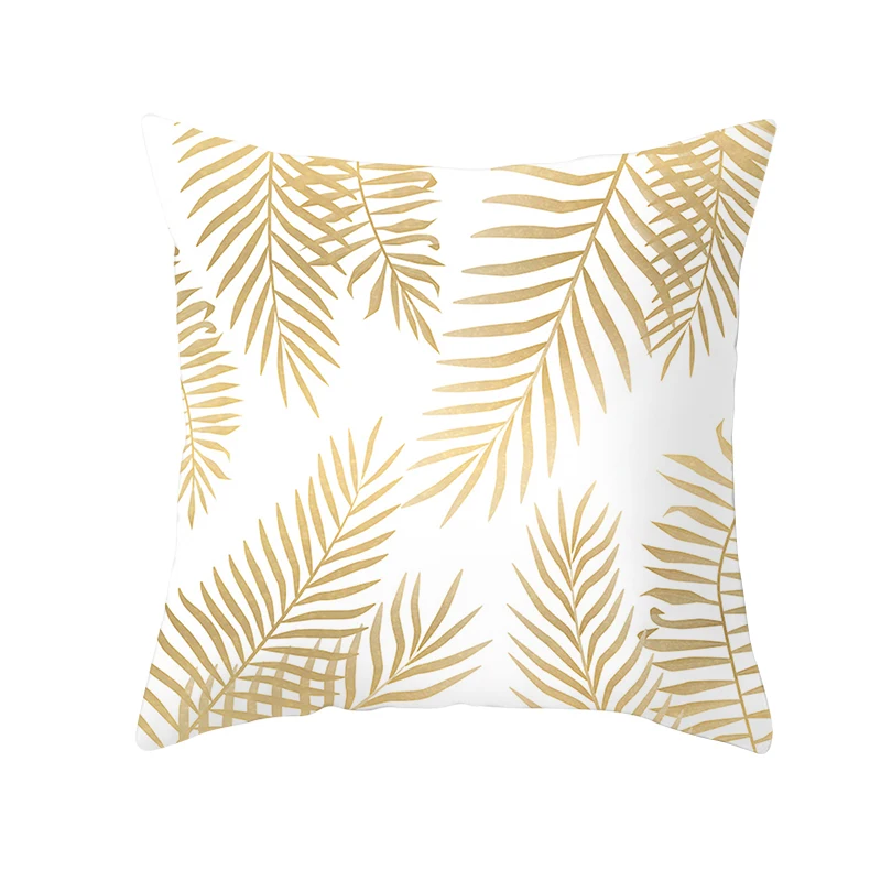 
Hawaii Gold Yellow Palm Leaf Sunflower Pattern Pillowcases Throw Pillow Cover Soft Cushion Cover for Bedroom Chair Car 