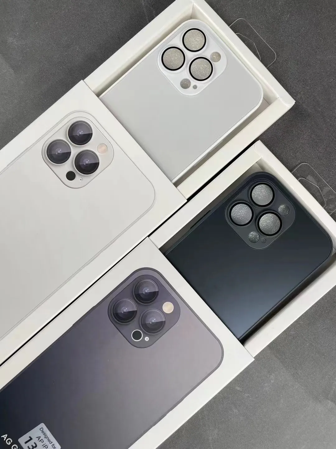 Luxury AG Glass Frosted Case for iphone 11 12 13 14 pro max AG Frosted Glass Case with Full Camera Lens Protection