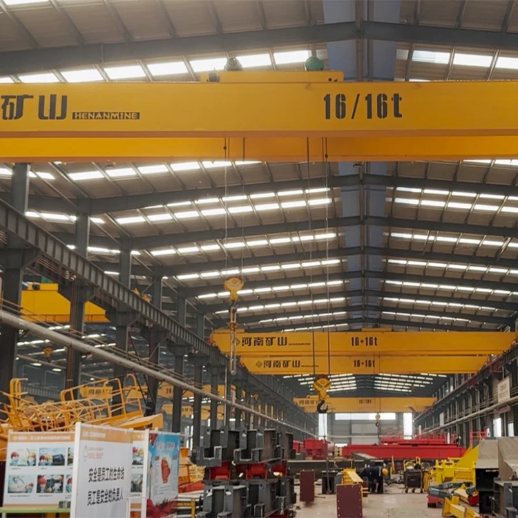 Low headroom double beam overhead crane electric hoist european style gourd double beam crane
