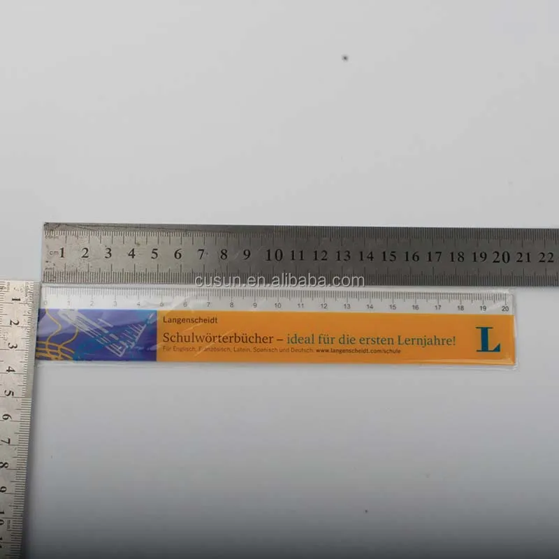 Promotion Ruler protractor rulers custom 20cm plastic scale ruler