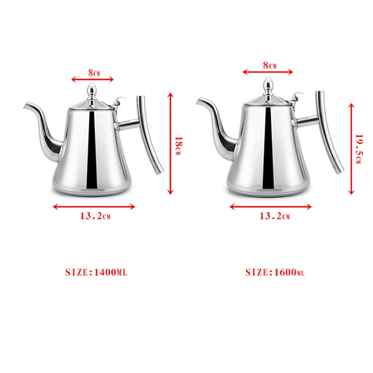 
Stainless Steel Teapot Infuser Strainer Water Jug Tea Pot Kettle 