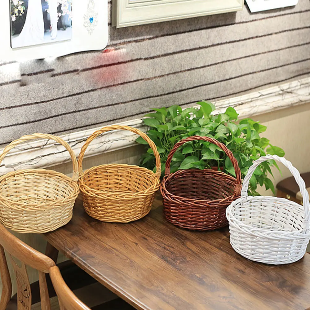 New Design Handmade Nature Rattan Picnic Basket Love Gift Custom Folk Technology Art Style Time Packing Suit Holiday Pcs Color