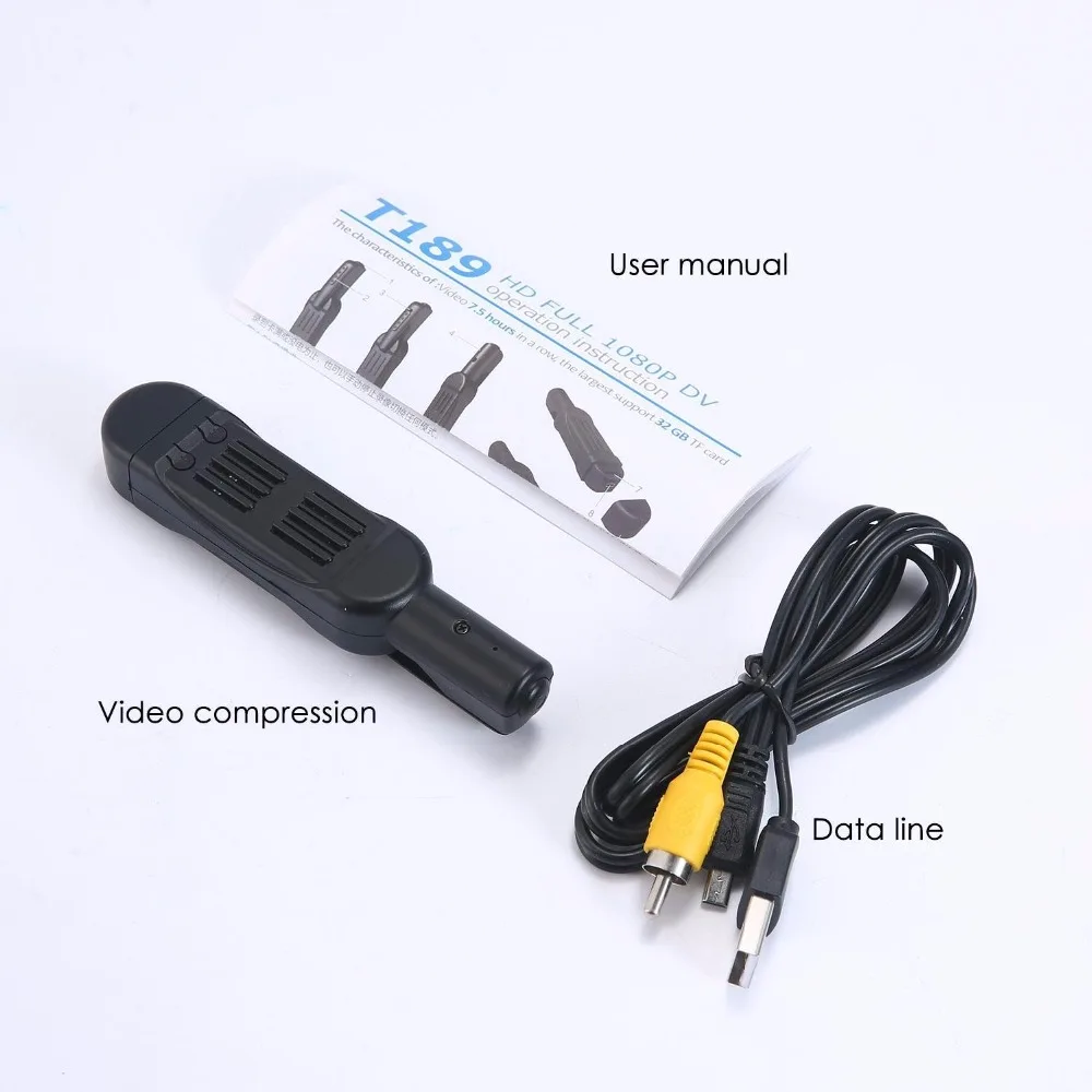 Wearable Body spy camera good quality T189 smart pen camera