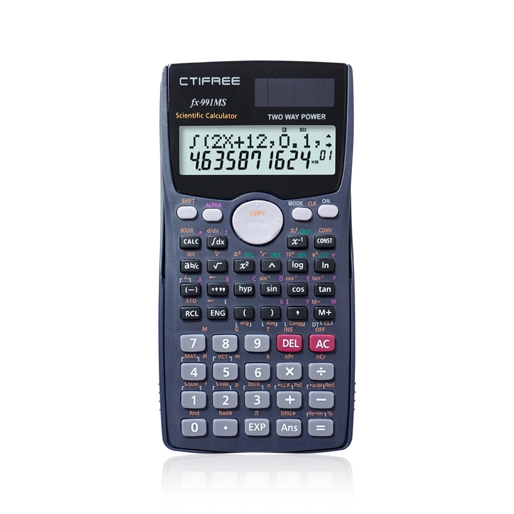 CTIFREE FX-991 мс электронный калькулятор механический сертификат 401 функция студенческий сцинтифик 991