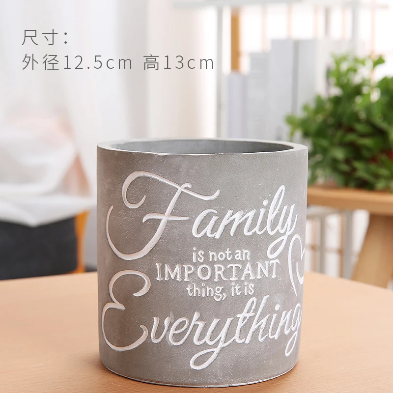 Factory Supply Modern nordic home Decorative Round Outdoor Flower Pots Planter Clay Cement Pots