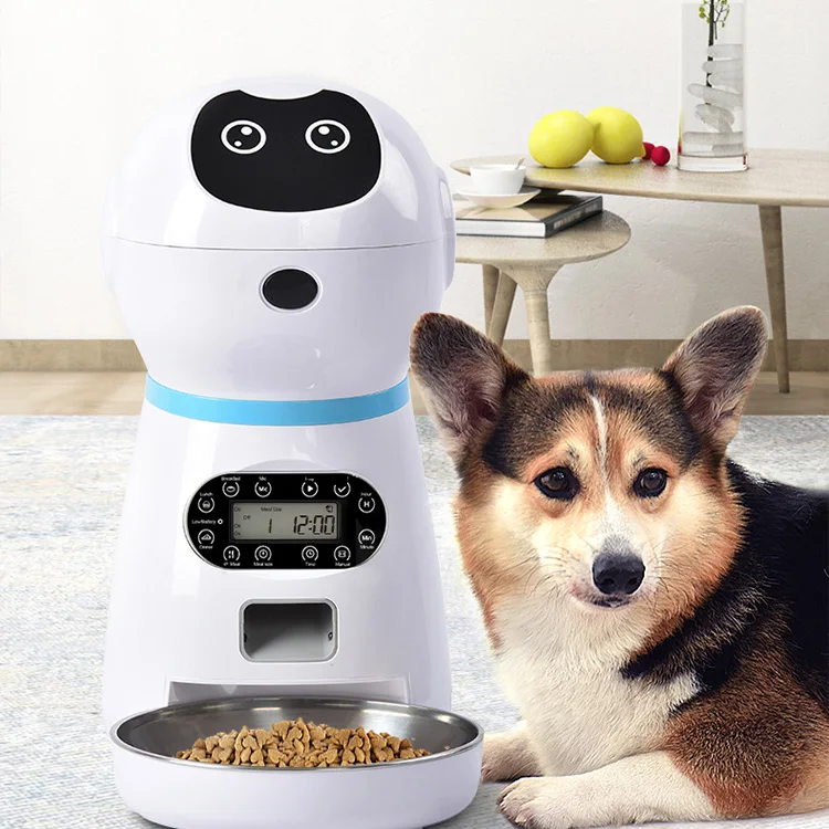 
pet feeding bowl dog automatic feeder pet dog food feeder with storage 