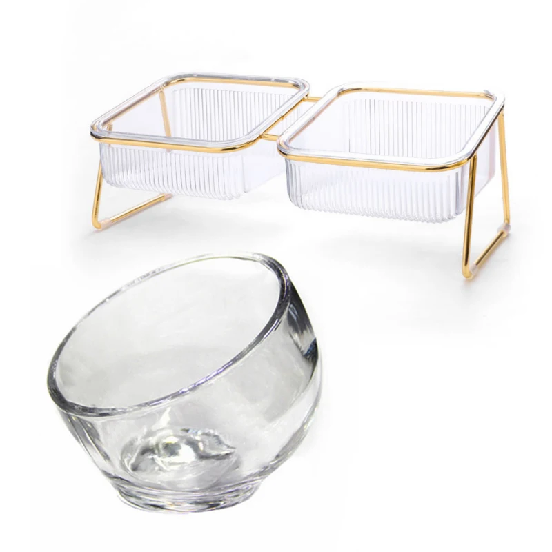 Factory Hot Selling Custom Rounded Shape Automatic Pet, Feeder Transparent Stainless Steel Tray Pet Water Fountain/