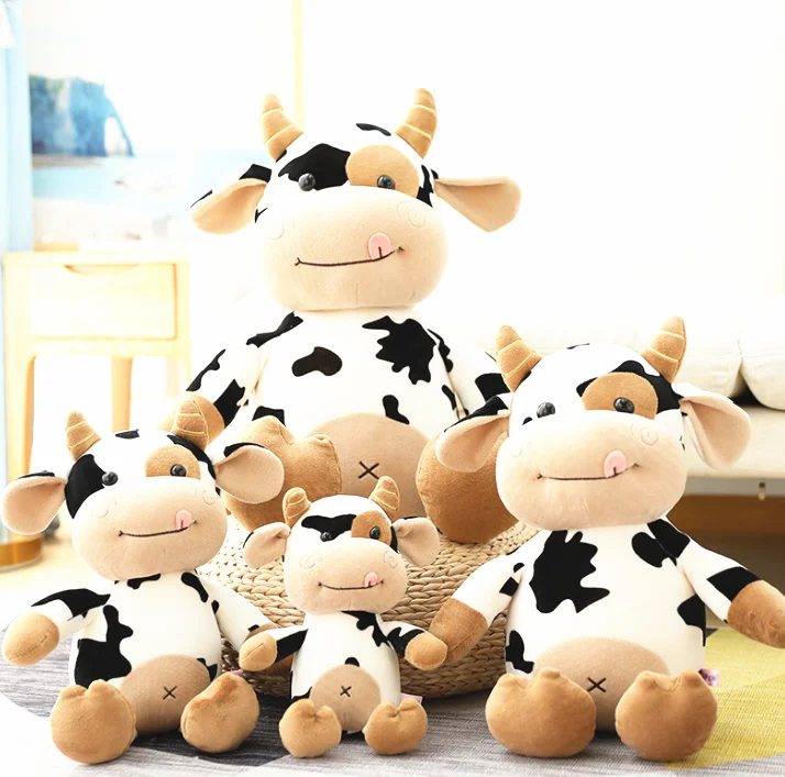 New Hot Selling Little Cow Hobby Cow Plush Toy Lovely Stuffed Animal Cartoon Cattle Toy for Children cow Cloth Doll