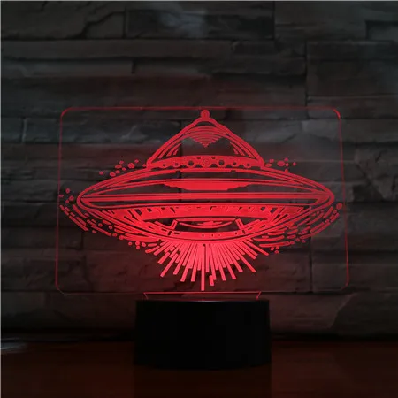 
Creative 7 Color Change Cute Kids Nightlight Touch Sensor Novelty 3D UFO LED Night Light Lamp 