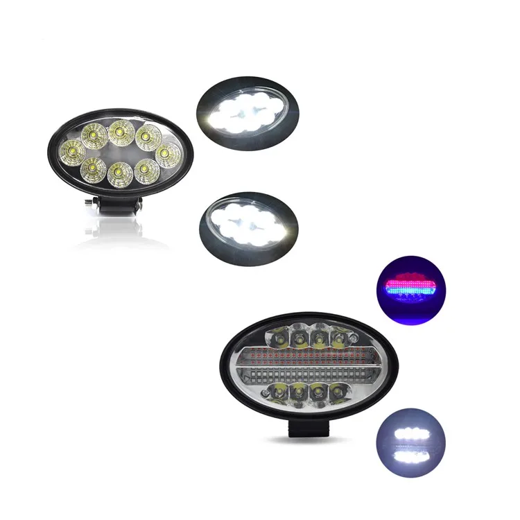 kaidisi 2020 NEW super bright 24w 144W high power led chips 8leds led work light round 24V for Truck Motorcycle SUV Offroad