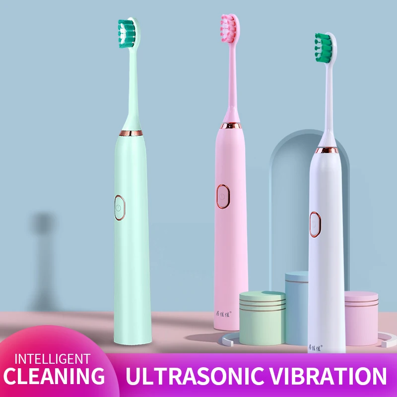 Electric toothbrush pink color OEM with 5 mode vibration frequency of 38000 times per minute China Factory