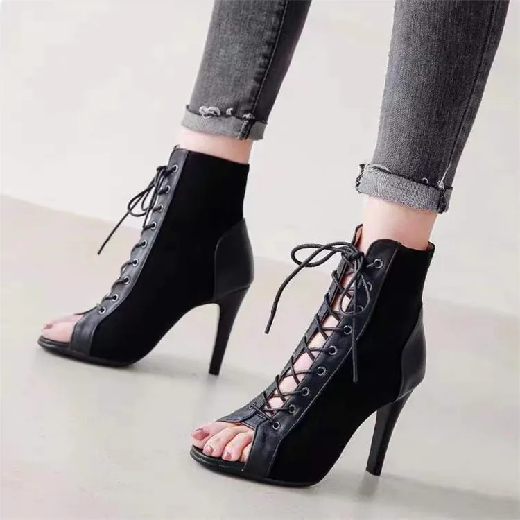 Wholesale Free Dance Shoes Strappy High Heels Latin Jazz Ballroom Party Women Dancing Shoes