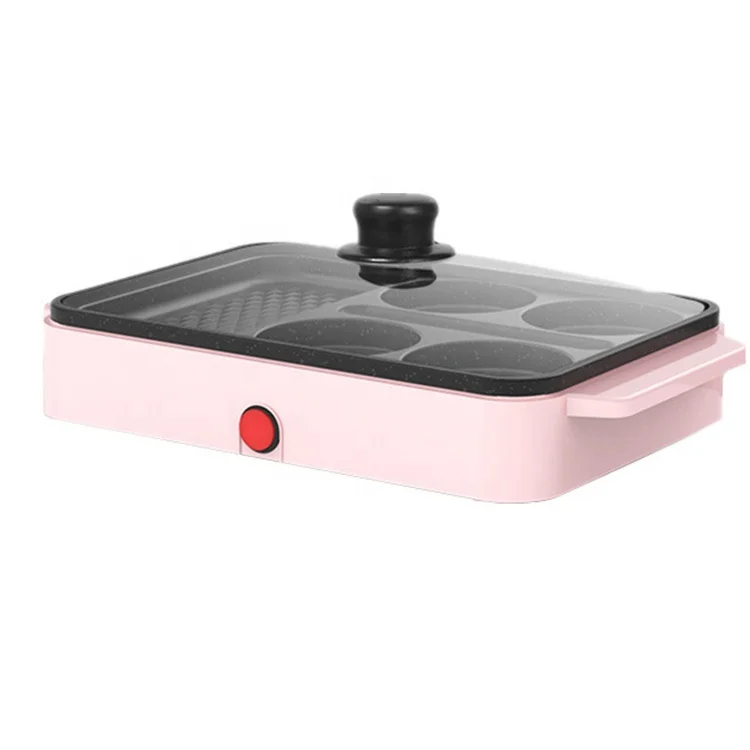 2 in 1 electric hot pot and grill electric mini baking pan