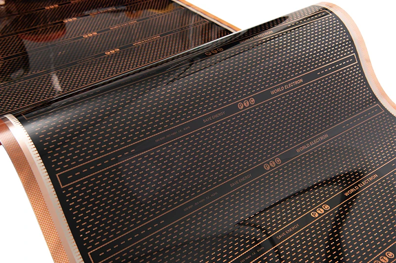 OEM 220V  50cm wide 220W PTC Graphene Underfloor Heating Korea Carbon Crystal heating film for Camper Van