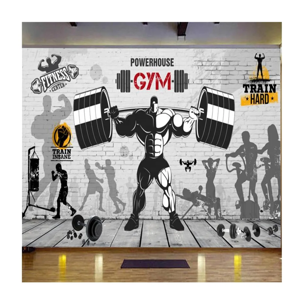 3D Wallpaper for Gym Photography Wallpapers Import Wallpaper China Self-adhesive