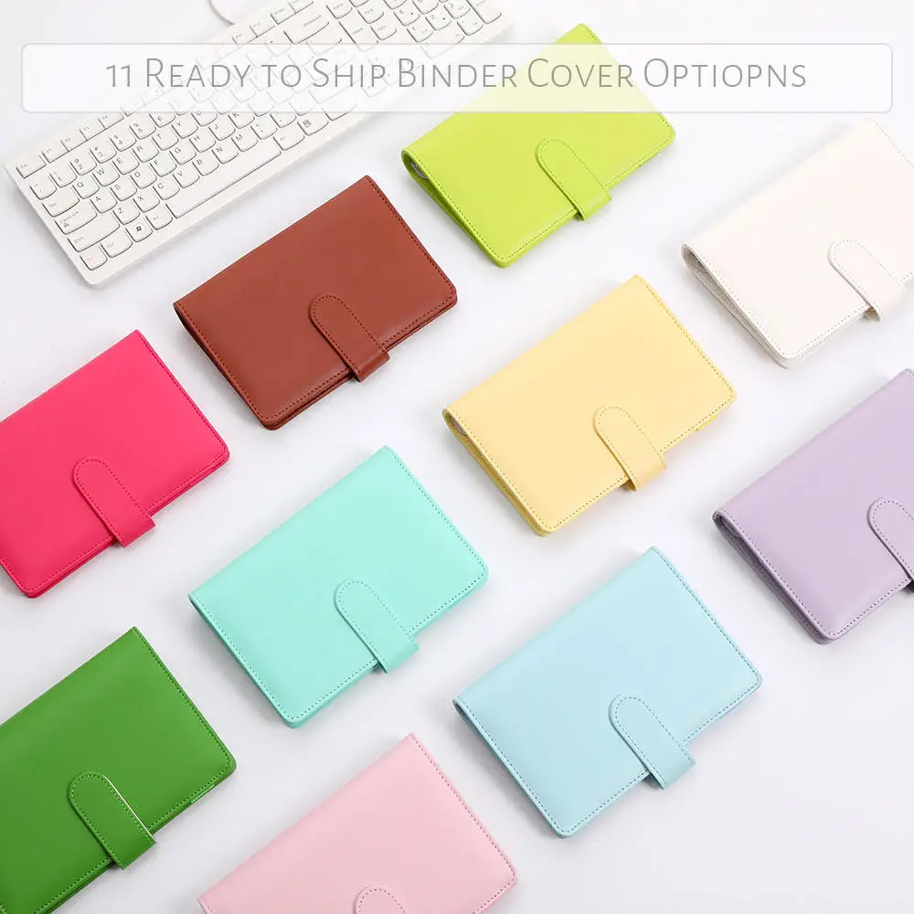 Custom Logo A6 Cash Planner Binder Budget Book with Custom Budget Zipper Folder Bag Binder Envelopes Available