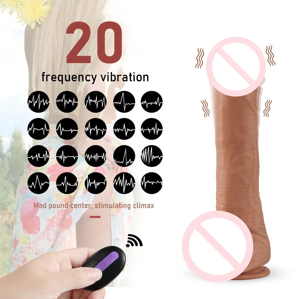 TPE vibration Wireless Remote Control Tongue Licking Bird Dildo Vibrator Waterproof Silicone Dildos For Women