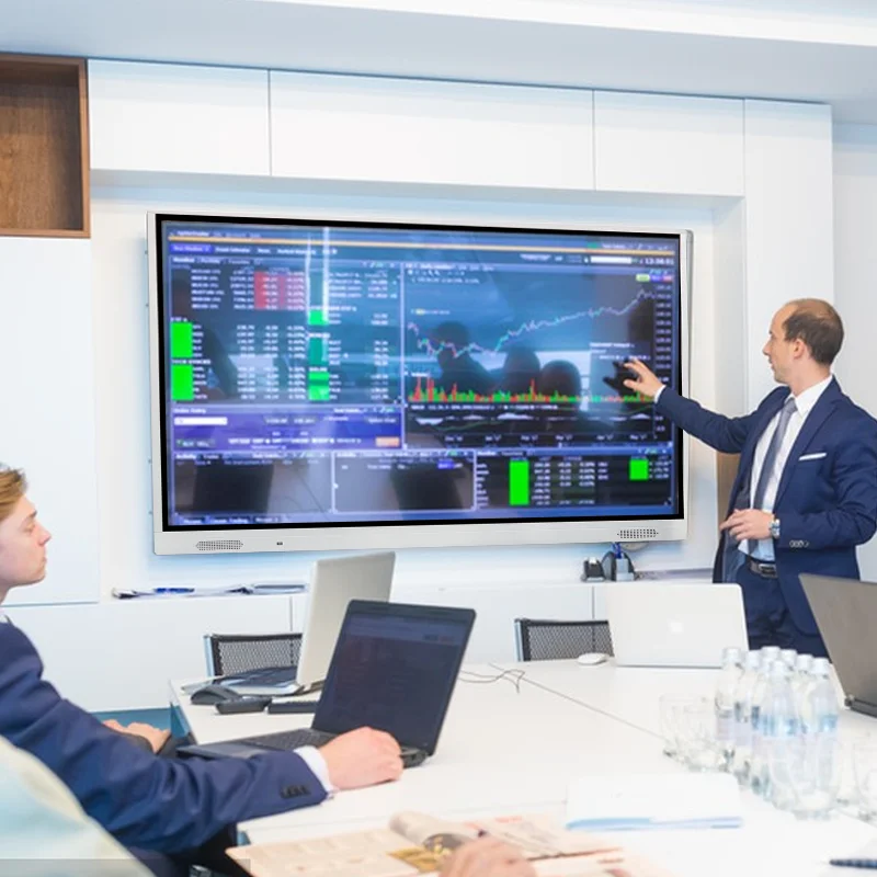 65/75/86/100/110 Inch Finger Multi Touch Screen Smart Lcd Display Meeting Room Electronic Digital Interactive Smart White Board